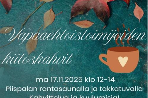 vapaaehtoistoimijoiden kiitoskahvit
