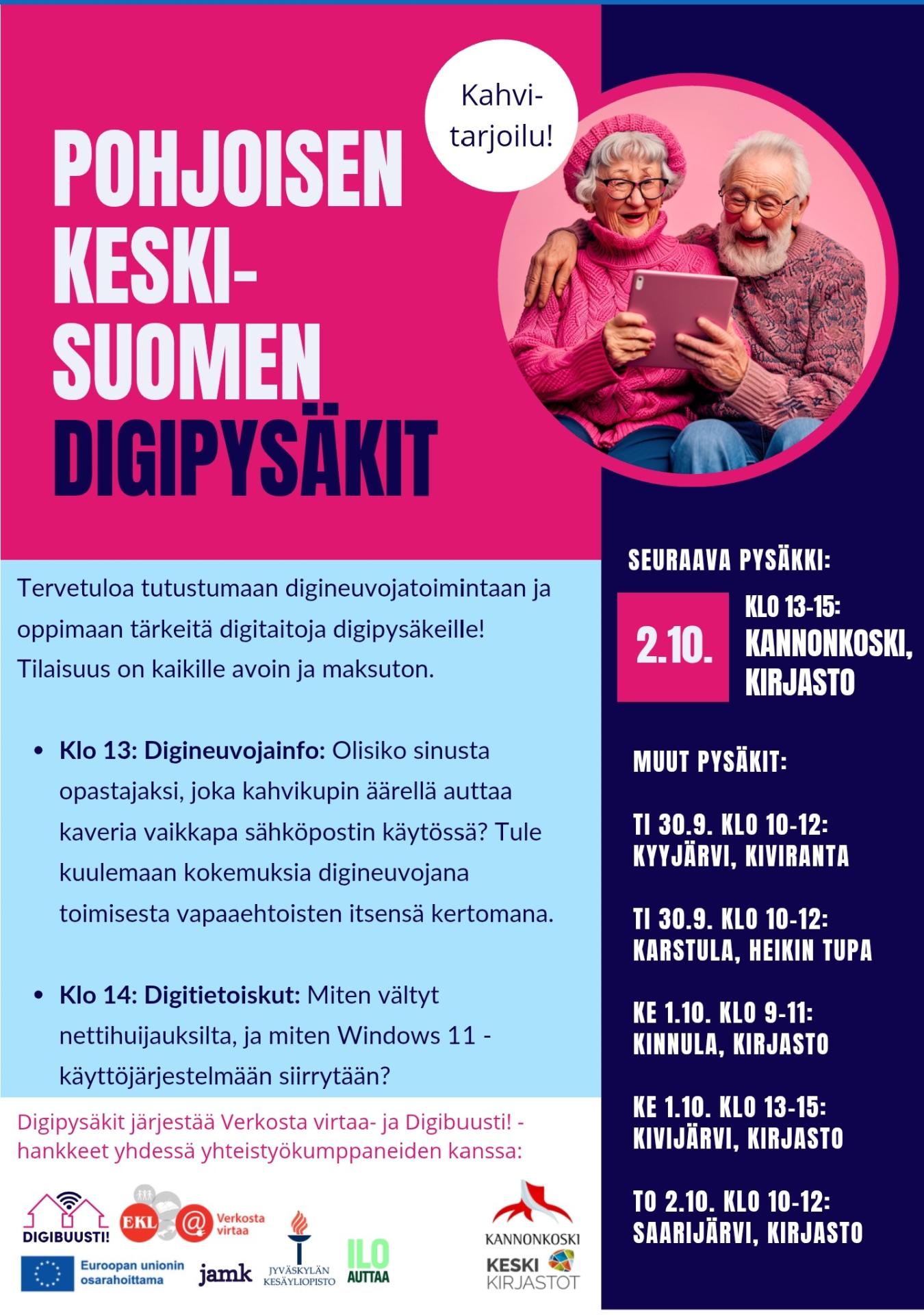 pohjoisen Keski-Suomen digipysäkit